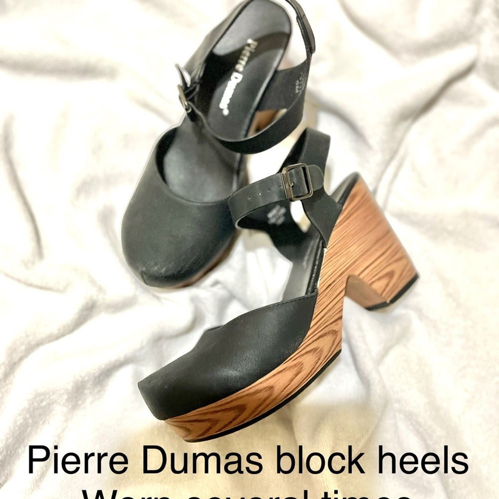 Pierre Dumas Black Block Heels